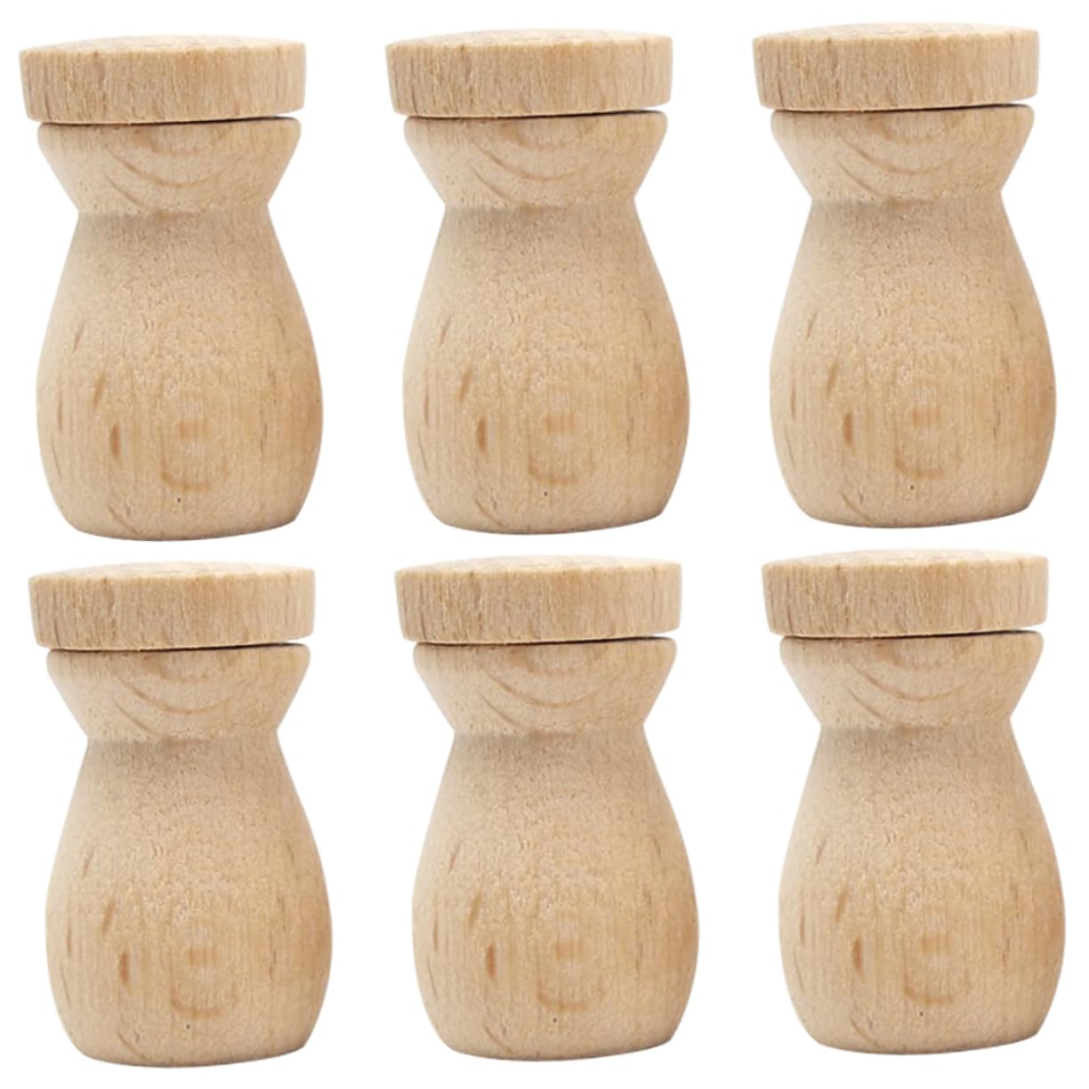 6pcs DIY Essential Oil Diffuser Wooden Bottle Pendant