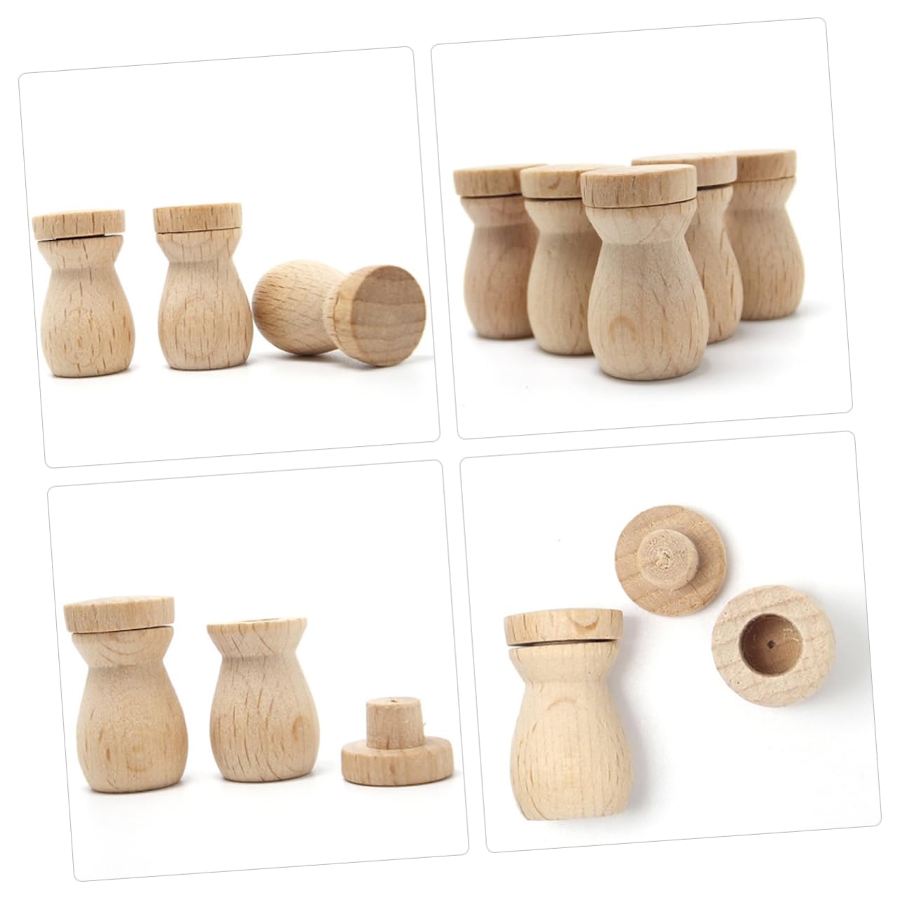 6pcs DIY Essential Oil Diffuser Wooden Bottle Pendant