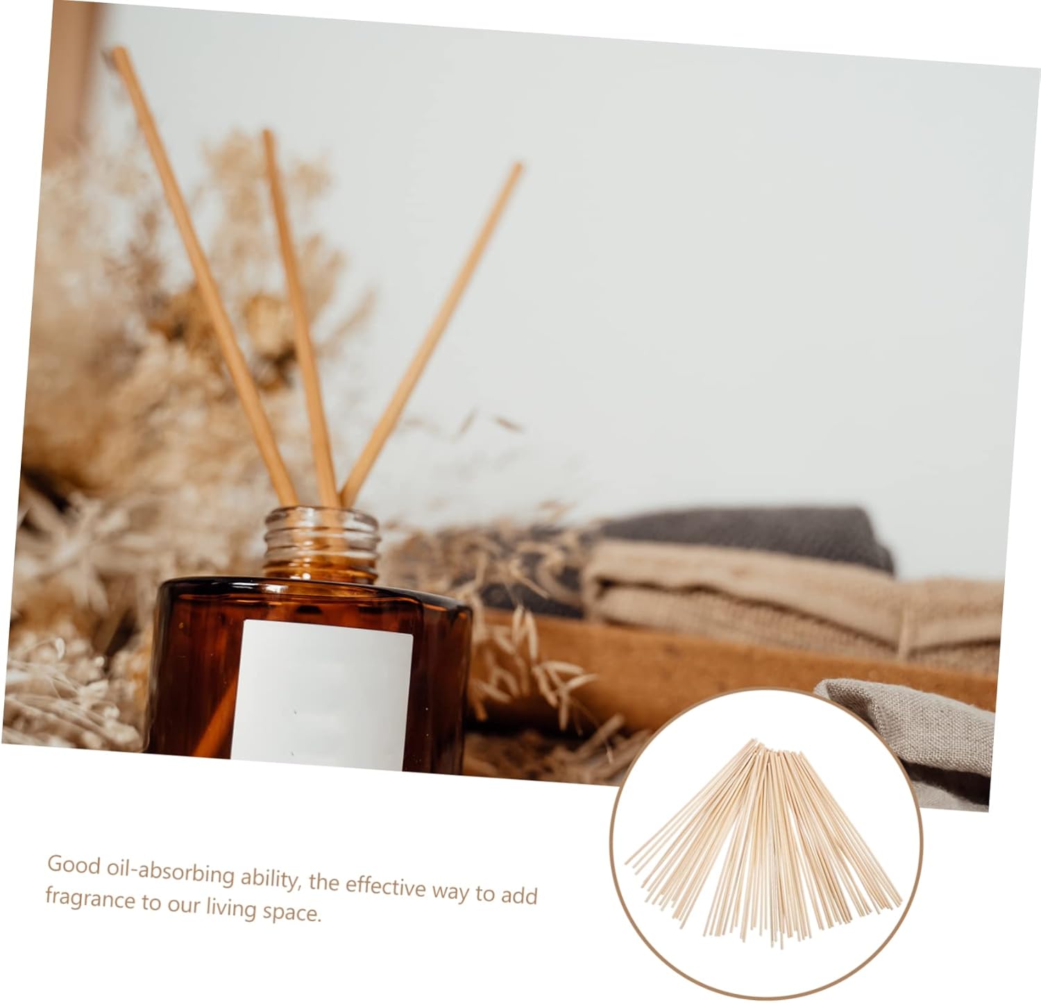 100Pcs Natural Rattan Diffuser Sticks for Aromatherapy 1
