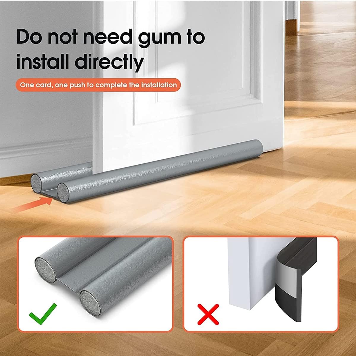 2PCS Door Draft Stopper Thermal Insulation and Dustproof