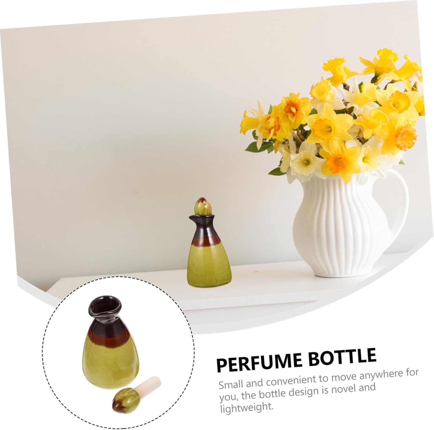 Elegant Ceramic Essential Oil Diffuser Bottle for Home Decor