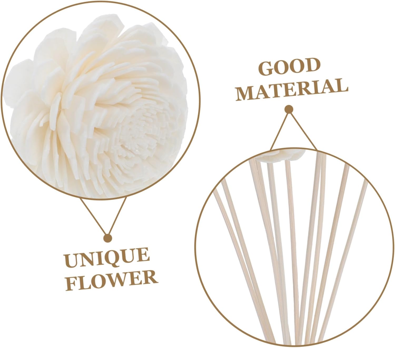 10pcs Decorative Flower Diffuser Sticks for Home Aromatherapy