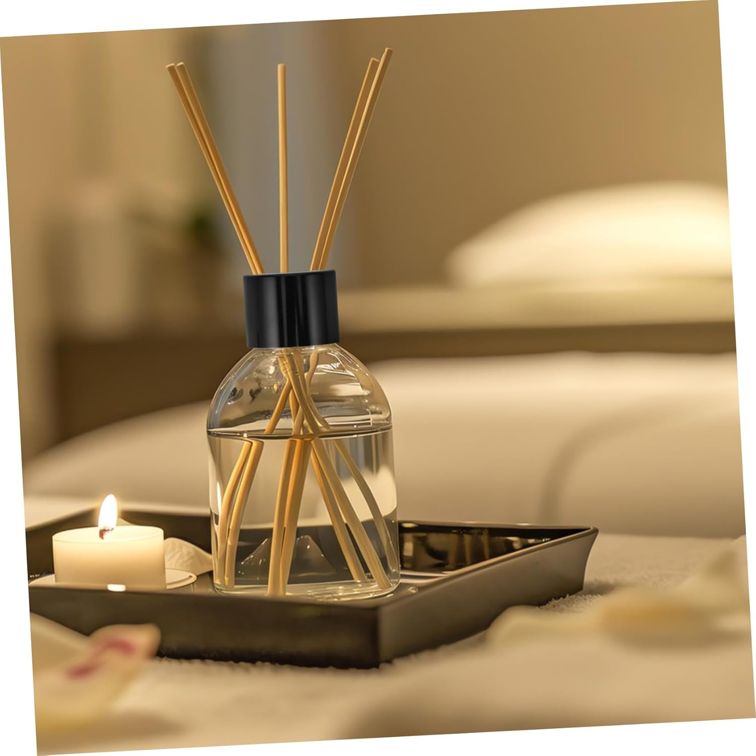 10pcs Black Reed Diffuser Jar Lids Durable Tooth Stoppers