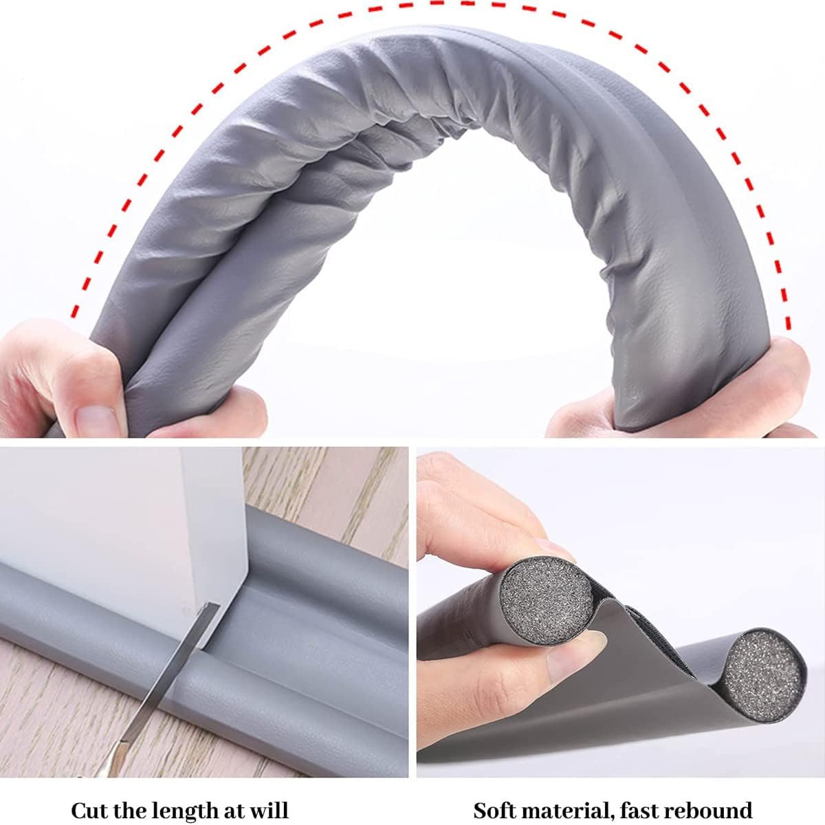 2PCS Door Draft Stopper Thermal Insulation and Dustproof