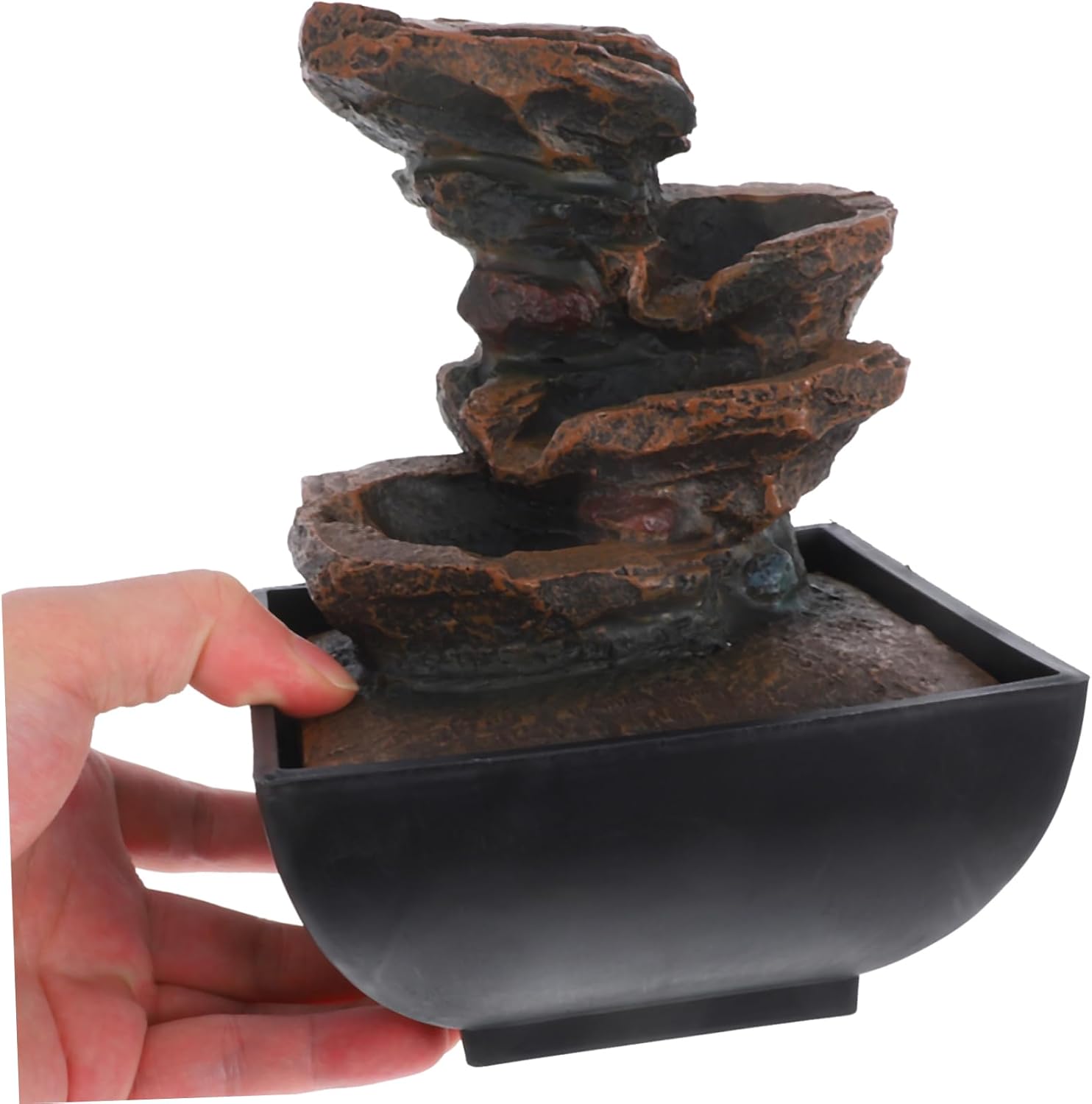 Cabilock Tabletop Fountain with LED Light and Water Sound
