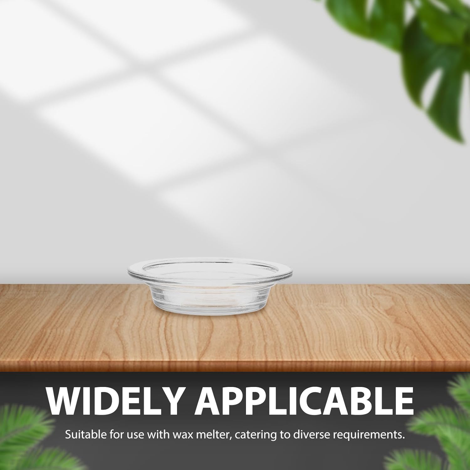 Veemoon 2pcs Glass Aromatherapy Wax Burner Dish
