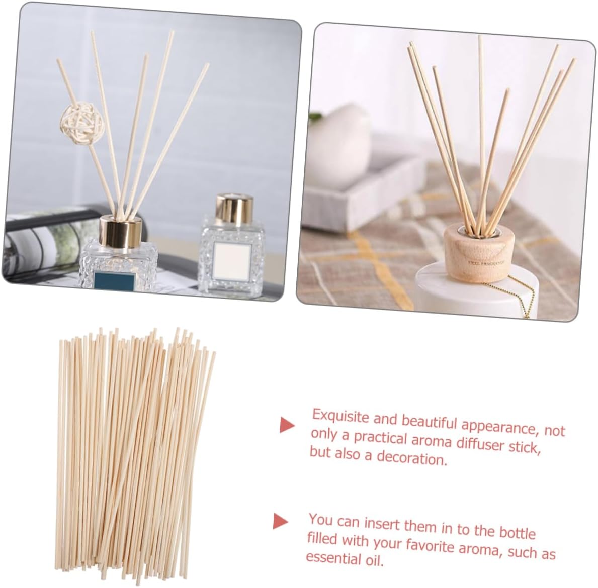 100Pcs Rattan Diffuser Sticks for Home Fragrance