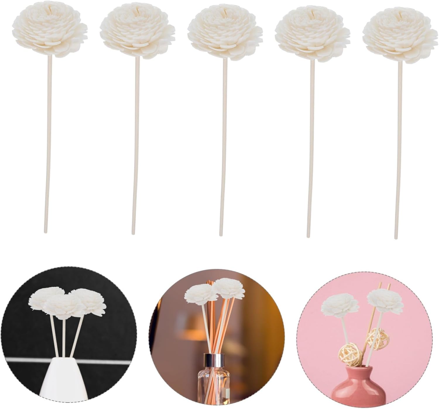 GALPADA 10pcs Flower Diffuser Sticks for Home Decor