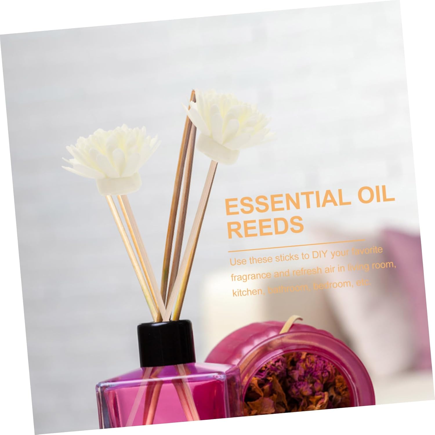 Mobestech 5set Rattan Diffuser Sticks for Home Fragrance
