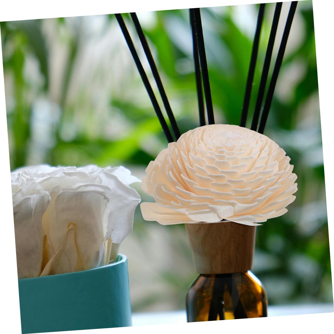 2pcs Essential Oil Diffuser Faux Flower Refill with Replacement Heads