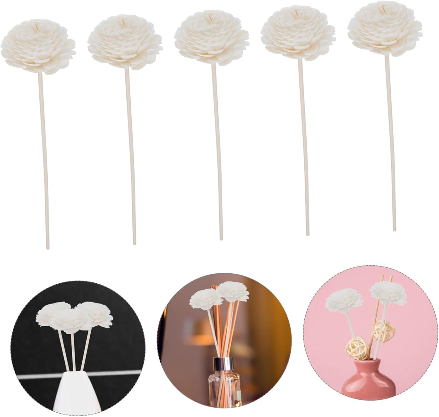 Beaupretty 10pcs Beige Reed Diffuser Sticks for Home Wedding Office Fragrance