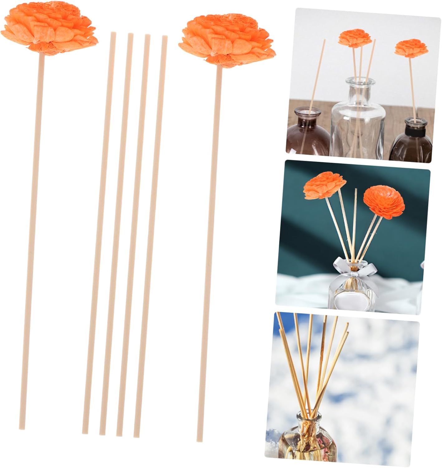 1Set Flower Aromatherapy Diffuser Sticks for Home Office Room Fragrance