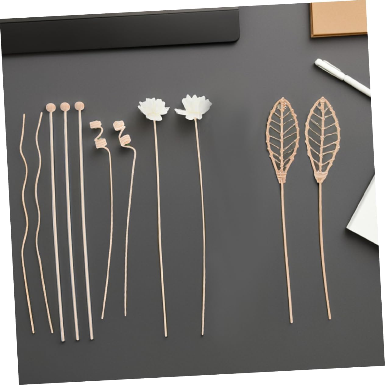 Cabilock 24Pcs Flameless Diffuser Sticks for Home Fragrance