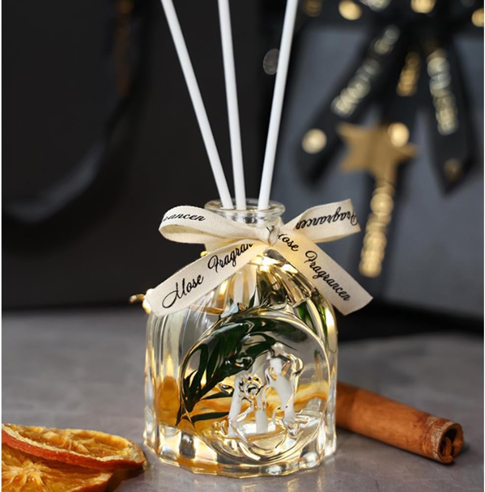 100ml Clear Glass Diffuser Bottle with Women Head Design