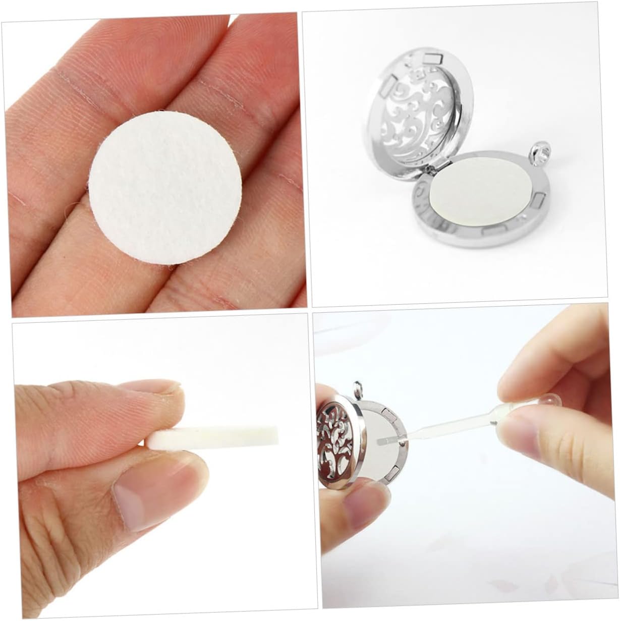 100pcs Cotton Aroma Diffuser Pads for Necklaces and Home Fragrance
