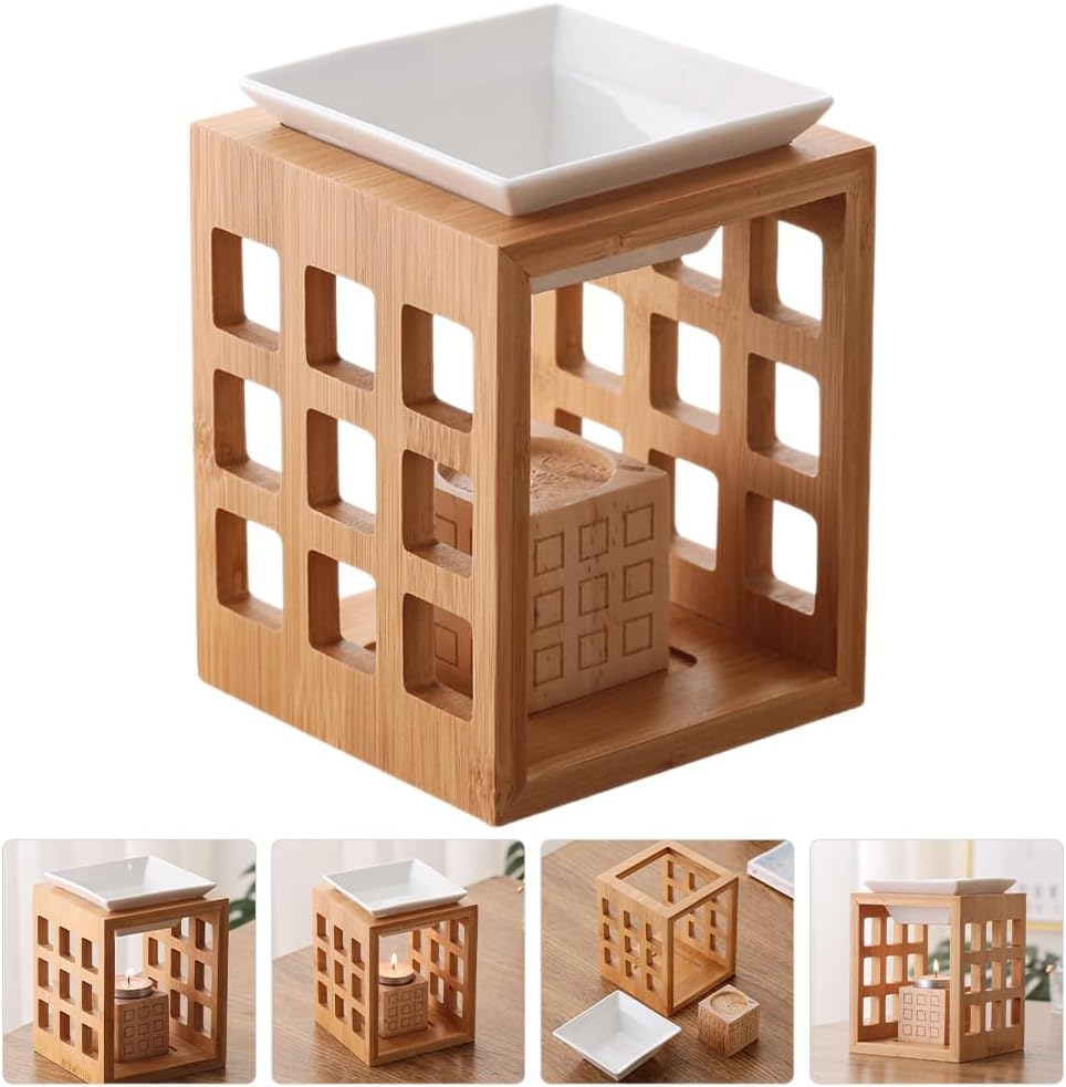 Wooden Essential Oil Burner with Tealight Holder