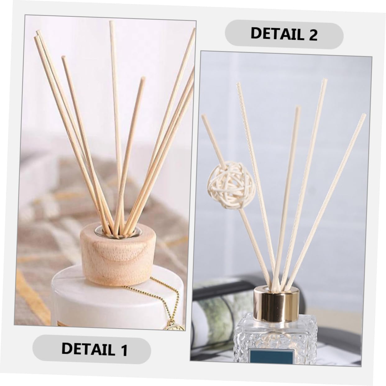 200Pcs Rattan Aroma Diffuser Sticks for Home and Office