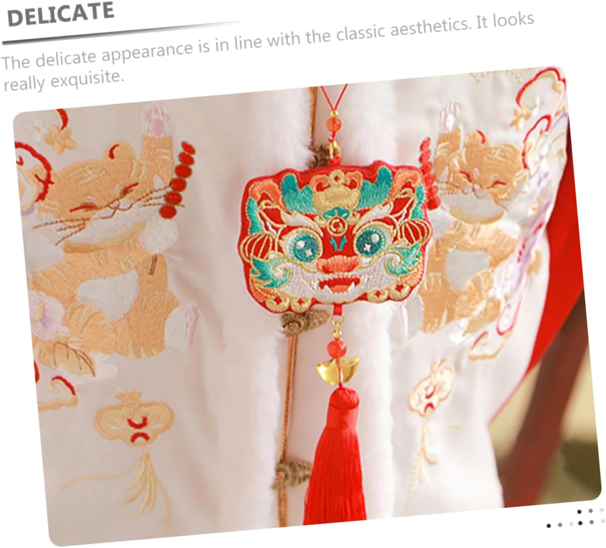 Chinese Dragon Embroidery Lavender Fragrance Pouch