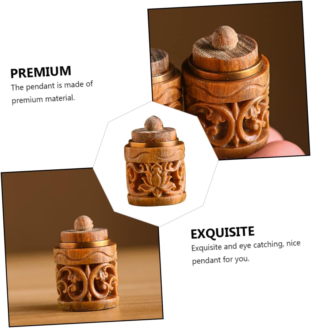 Cabilock Wooden Perfume Diffuser Keychain Aromatherapy Pendant