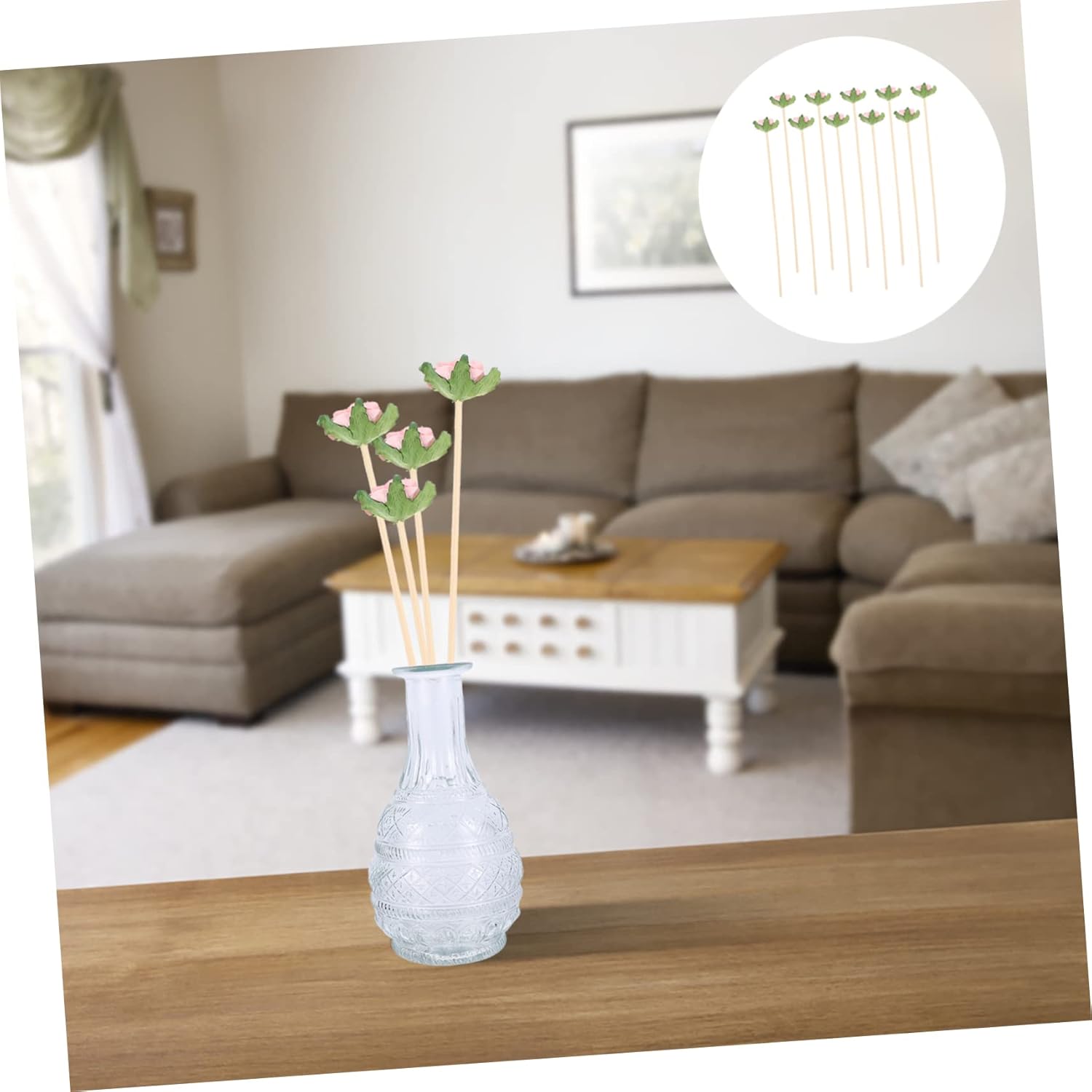 Sosoport 10pcs Aromatherapy Rattan Sticks for Diffusers