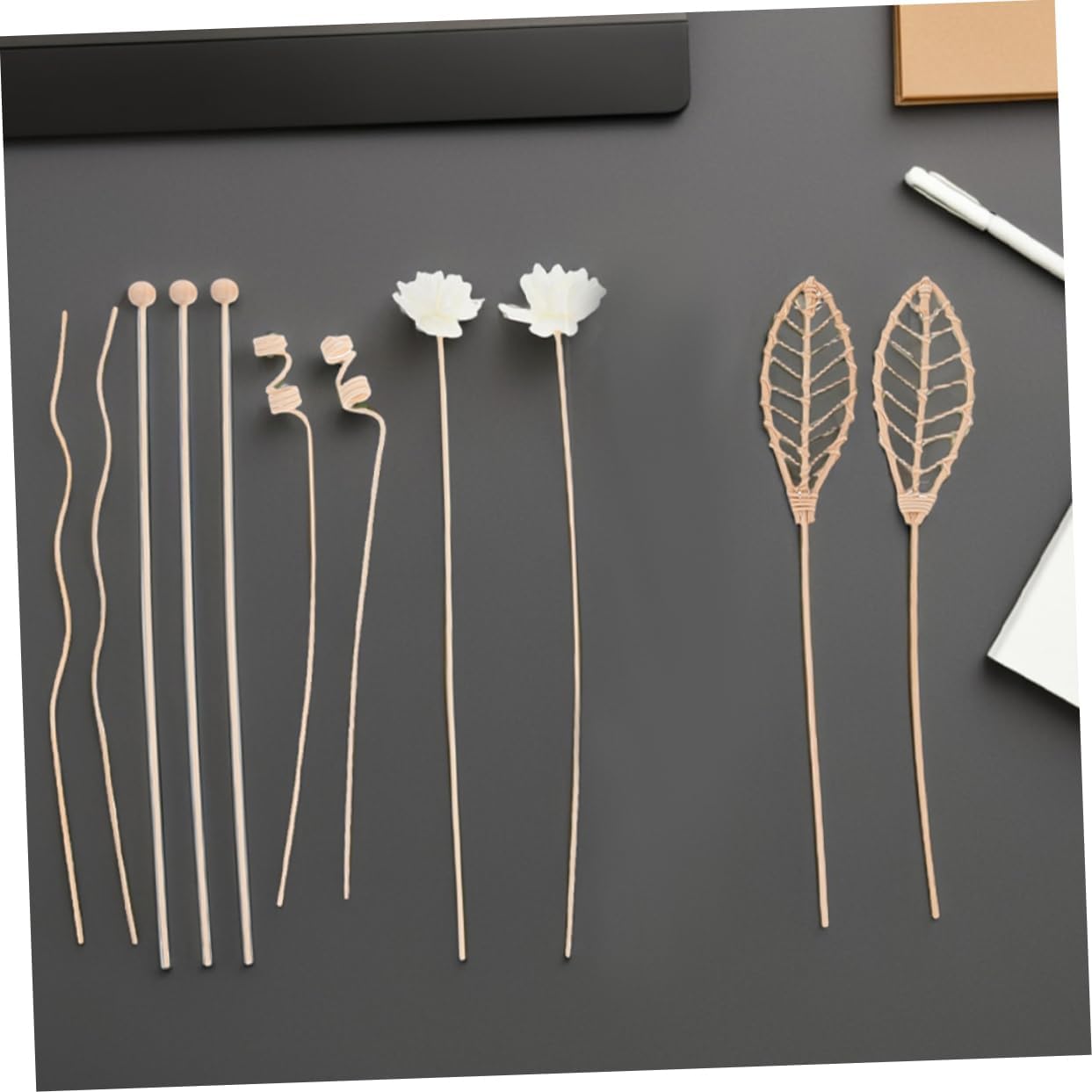 Amosfun 24Pcs Rattan Diffuser Sticks Aromatherapy