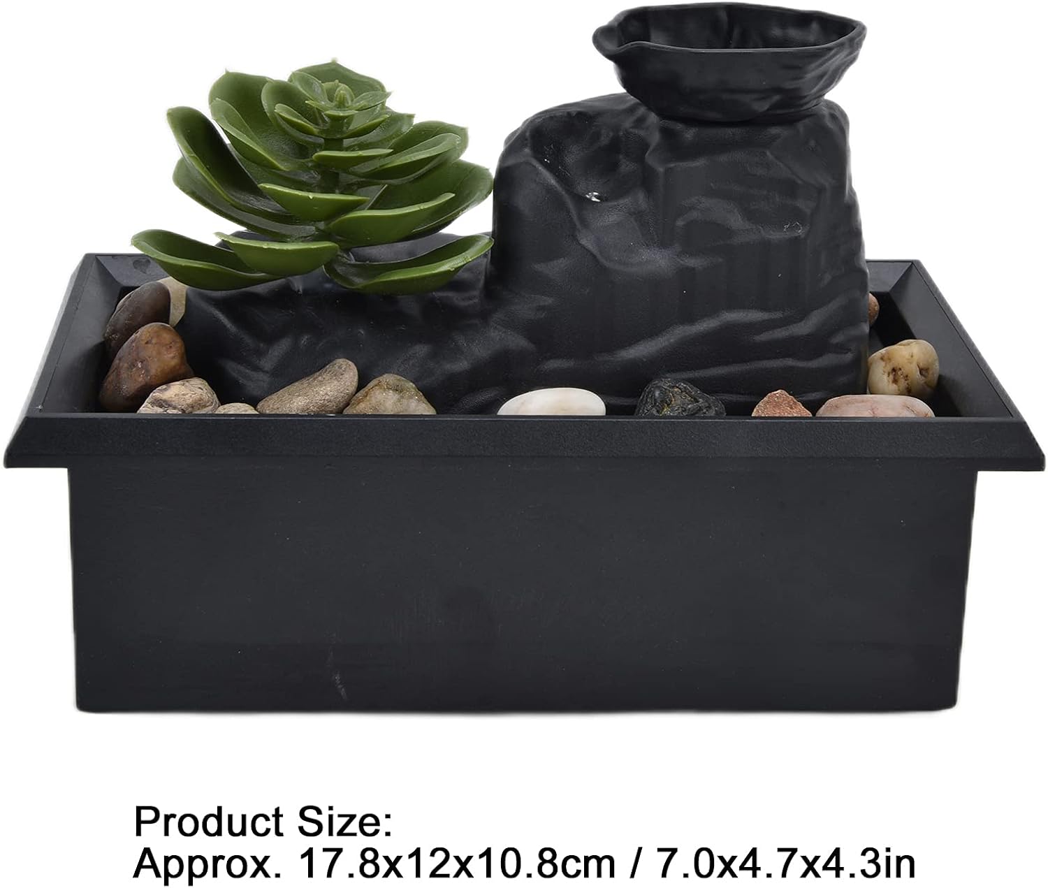 Yechiry Tabletop Fountain with LED Light and USB Power