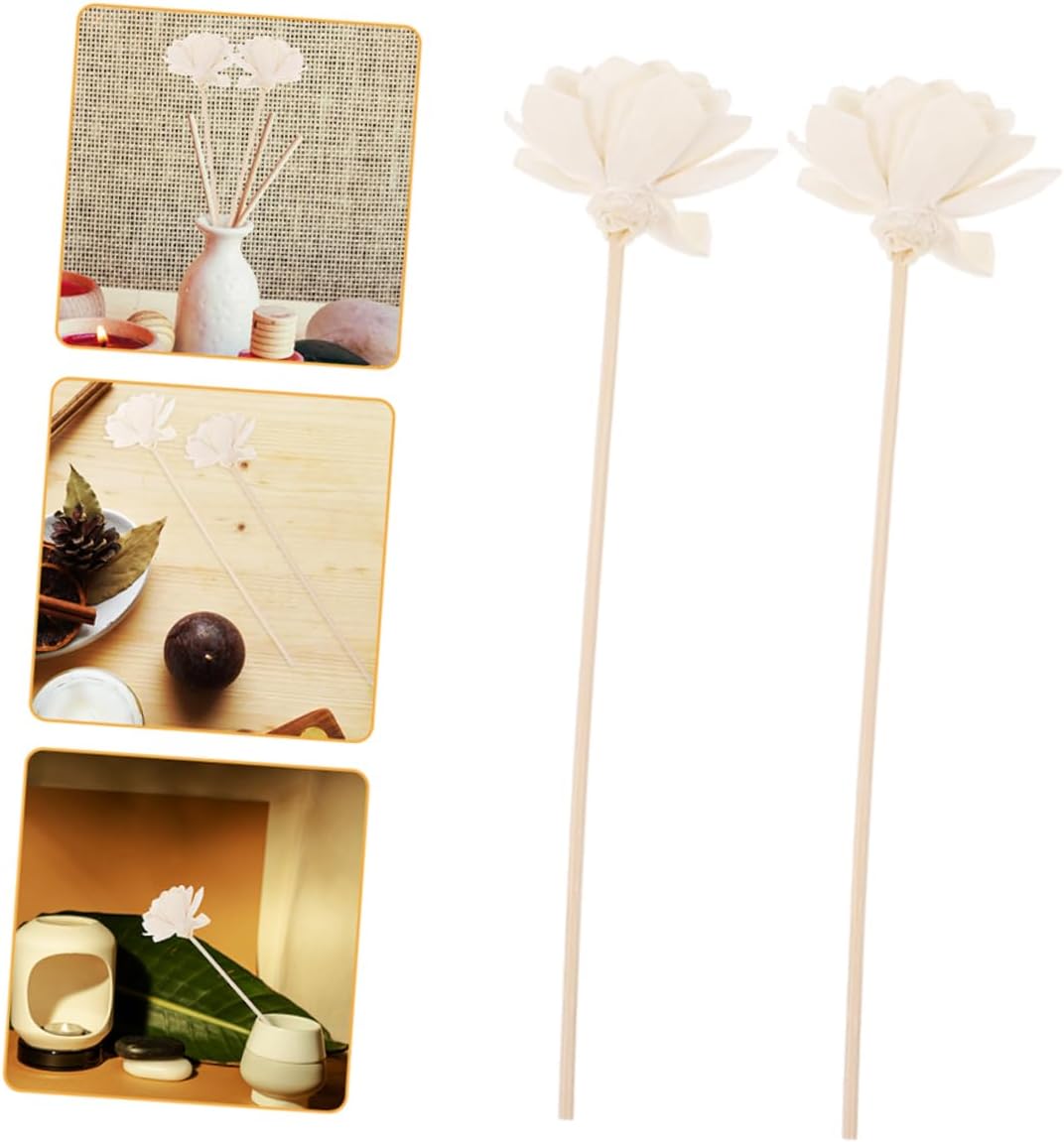 VOSAREA 8pcs Rattan Dried Flower Diffuser Sticks