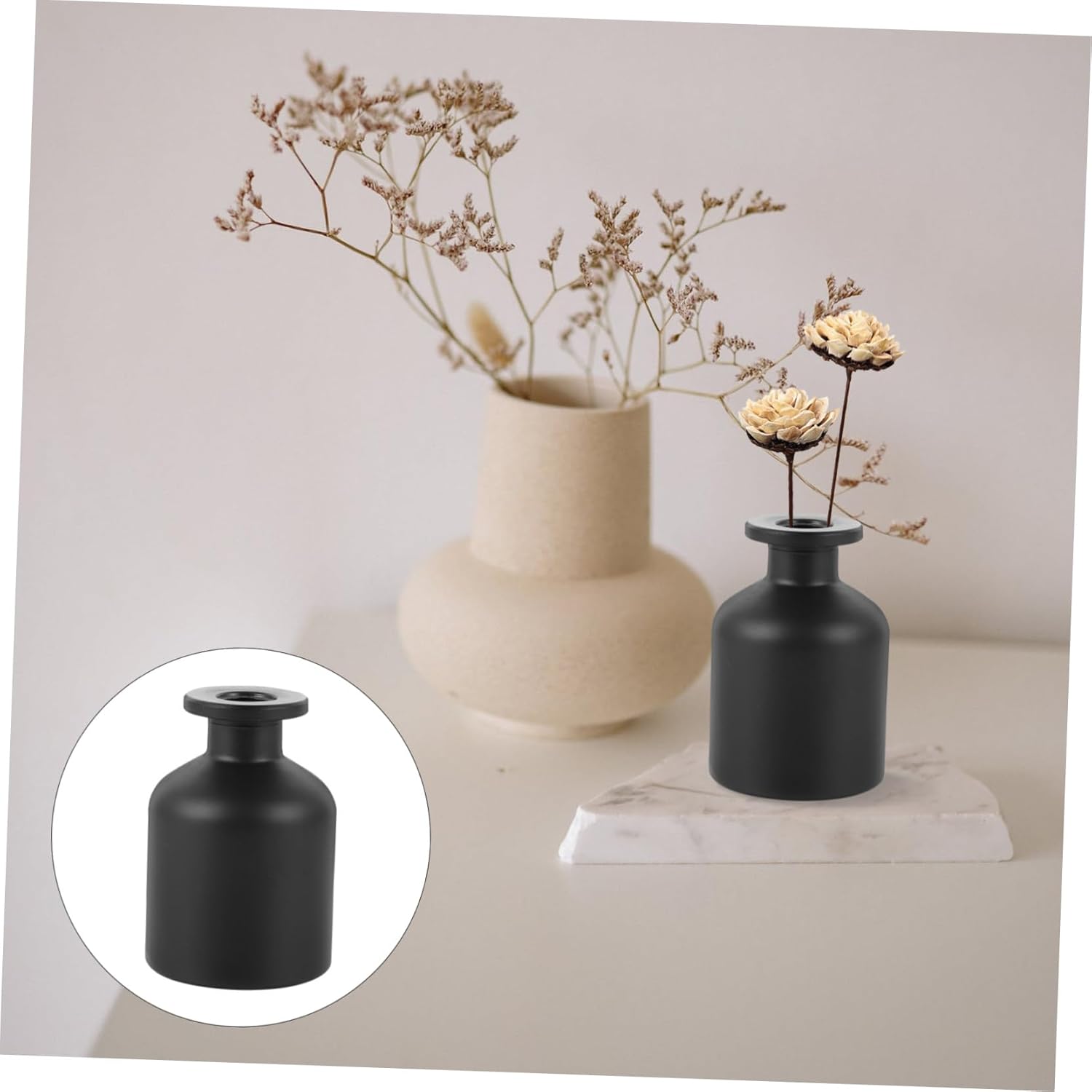 Mobestech 100ML Frosted Glass Aromatherapy Bottles 2Pcs