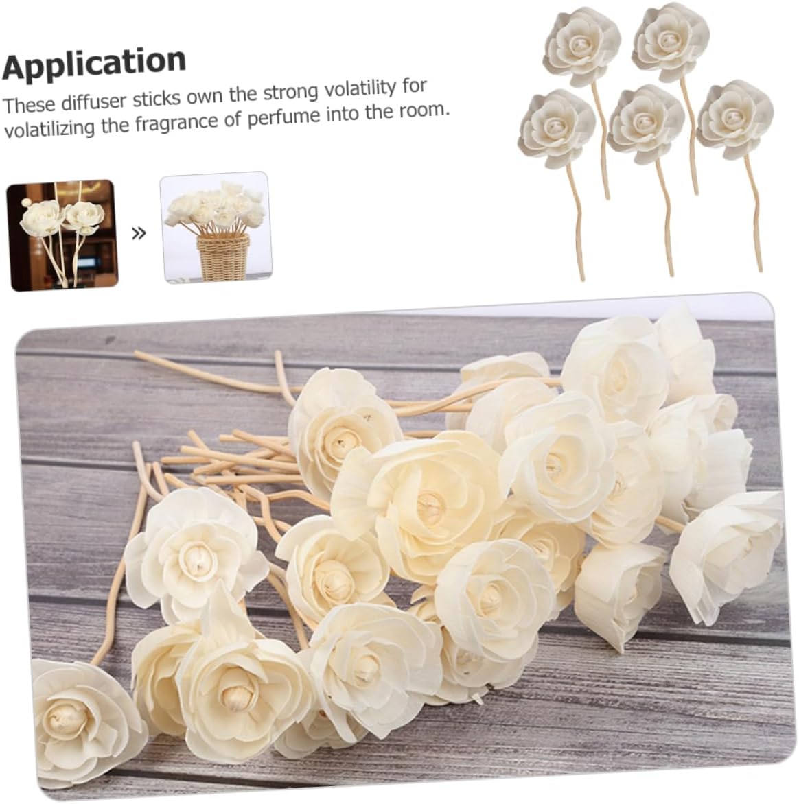 5pcs Rattan Diffuser Sticks for Home Decor and Aromatherapy