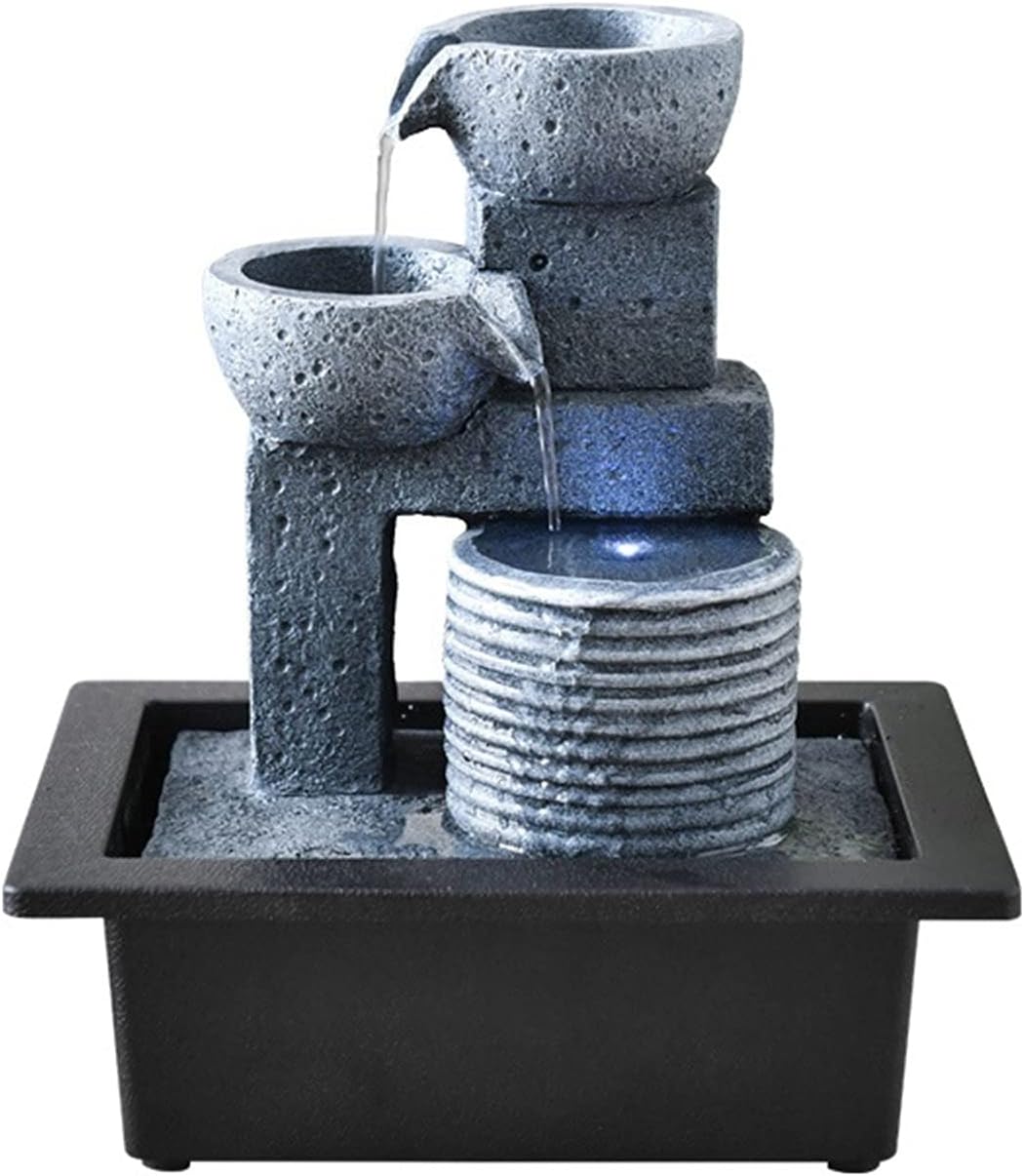 Tomyeus Tabletop Fountain with LED Lights