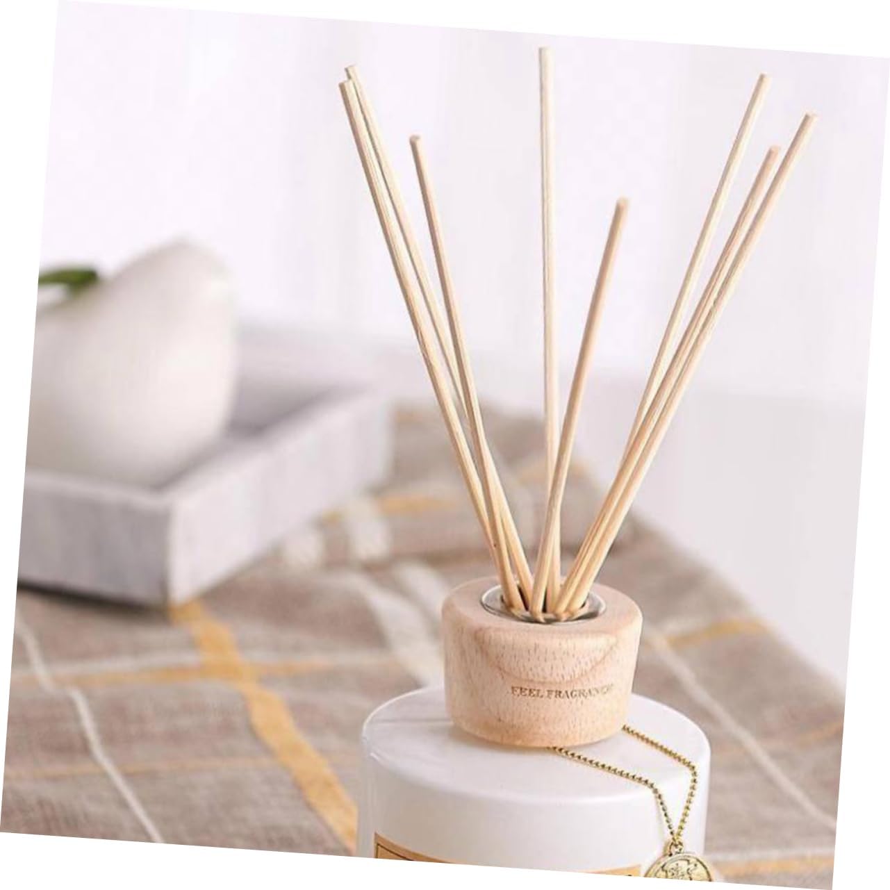 100Pcs Rattan Aroma Diffuser Sticks Portable Refill for Home Spa Meditation