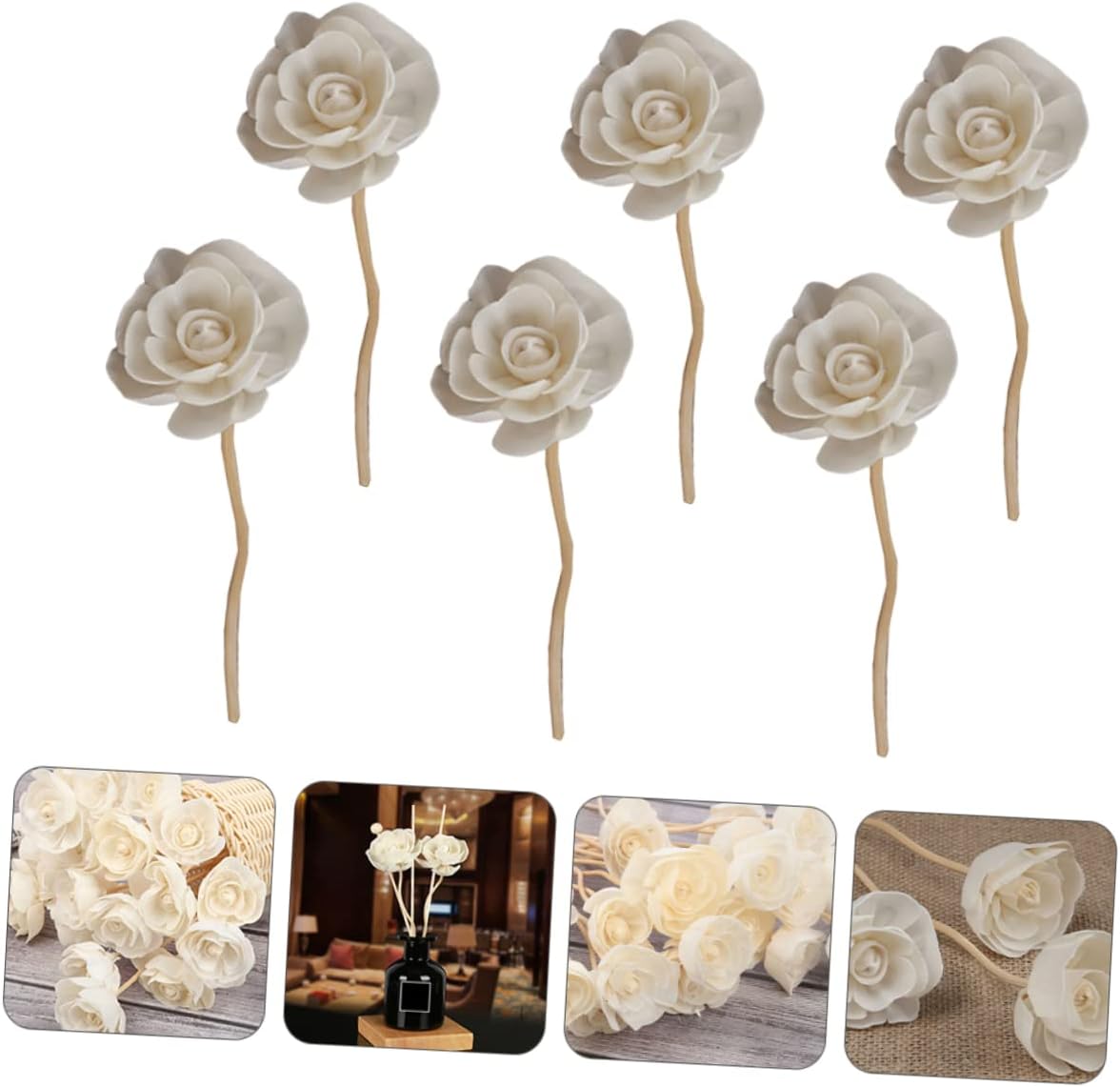 Cabilock 6pcs Rattan Diffuser Sticks for Aromatherapy Natural Fragrance