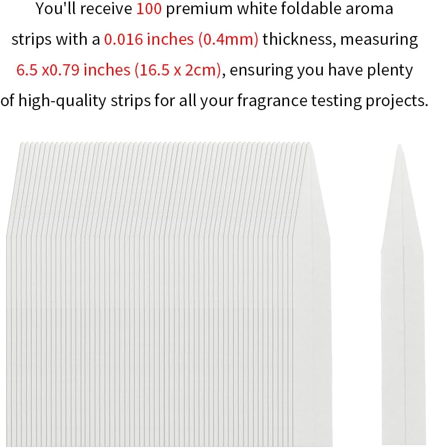 100 Pcs Perfume Tester Strips for Scent Testing and Essential Oils Sampling