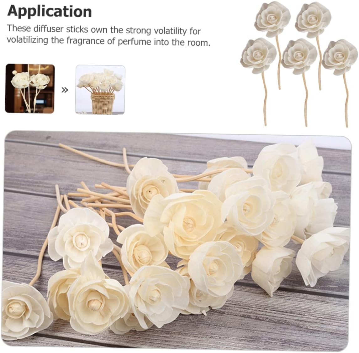 5pcs Rattan Diffuser Sticks for Aromatherapy and Home Decor