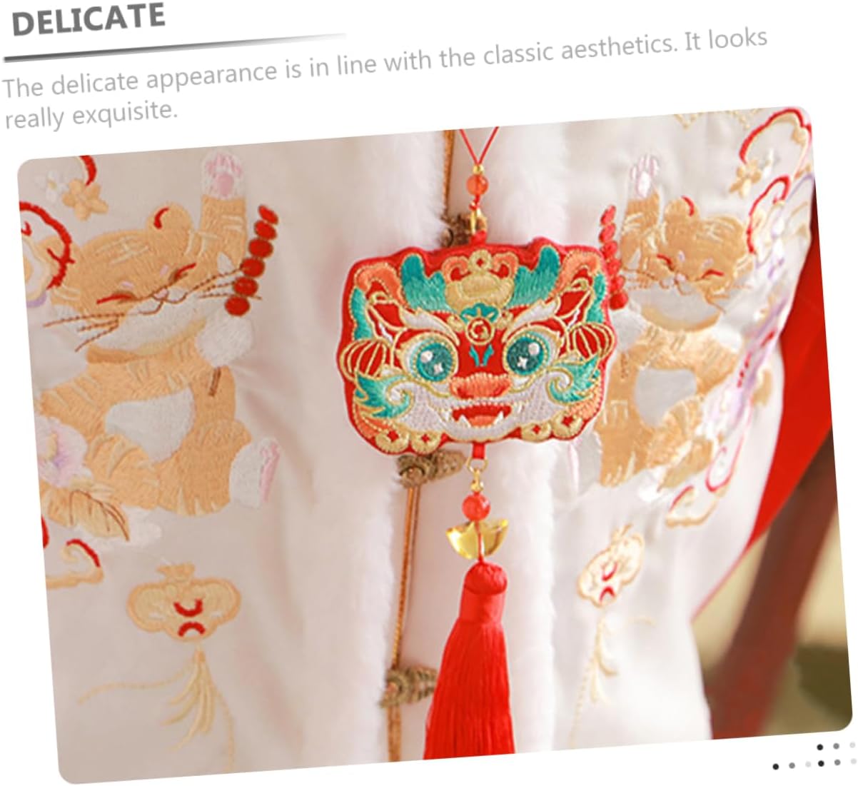 Lavender Scent Sachet Bag with Chinese Dragon Pattern for Clothing Storage