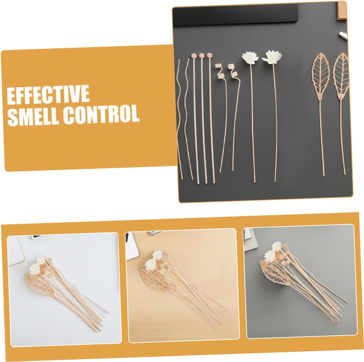 Amosfun 24Pcs Rattan Diffuser Sticks Aromatherapy
