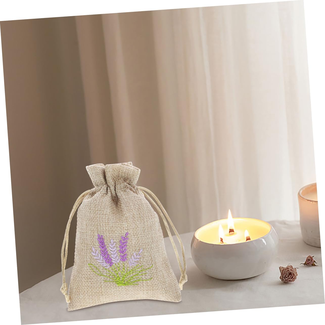 PRETYZOOM 20pcs Cotton Sachet Bags with Drawstring for Aromatherapy and Home Fragrance