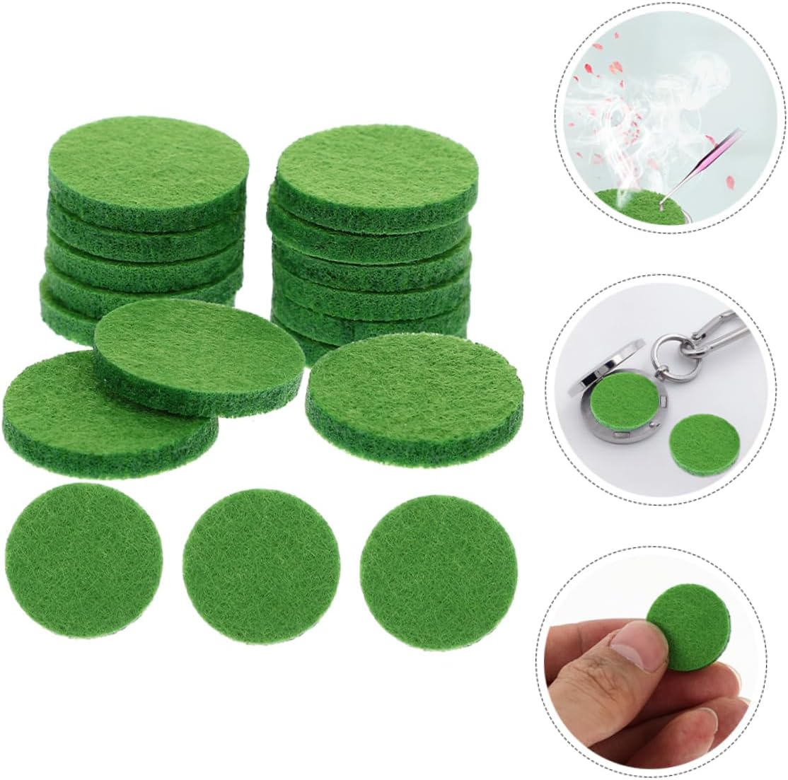 Amosfun 200pcs Cotton Aroma Pads for Diffuser Necklace