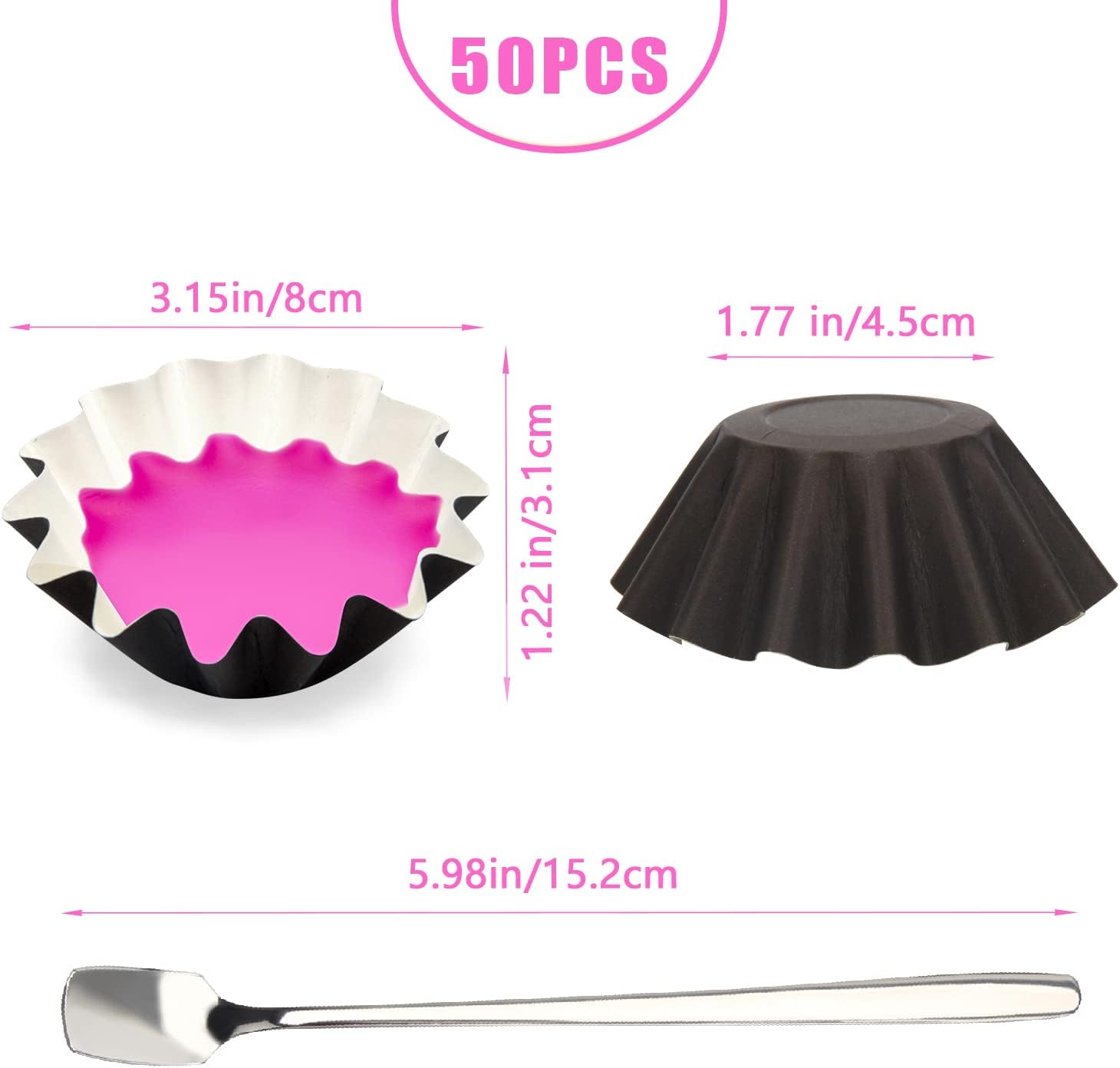 50 Pcs Leakproof Wax Melt Liners with Metal Spoon for Electric Warmers