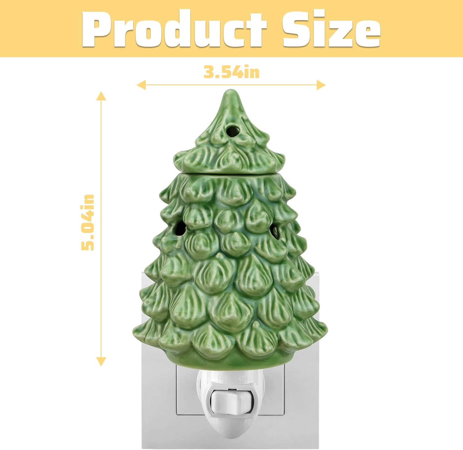 STARMOON Pluggable Fragrance Warmer with 2 Bulbs - Christmas Tree Decor