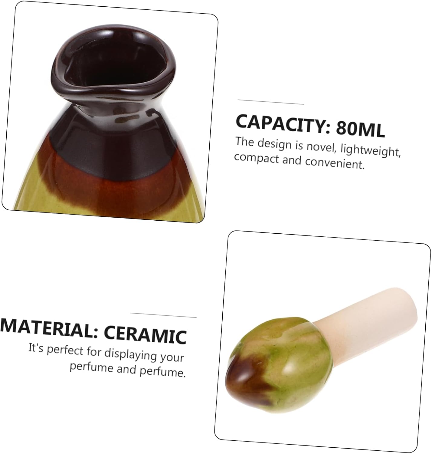 Vaguelly Ceramic Essential Oil Diffuser Bottle