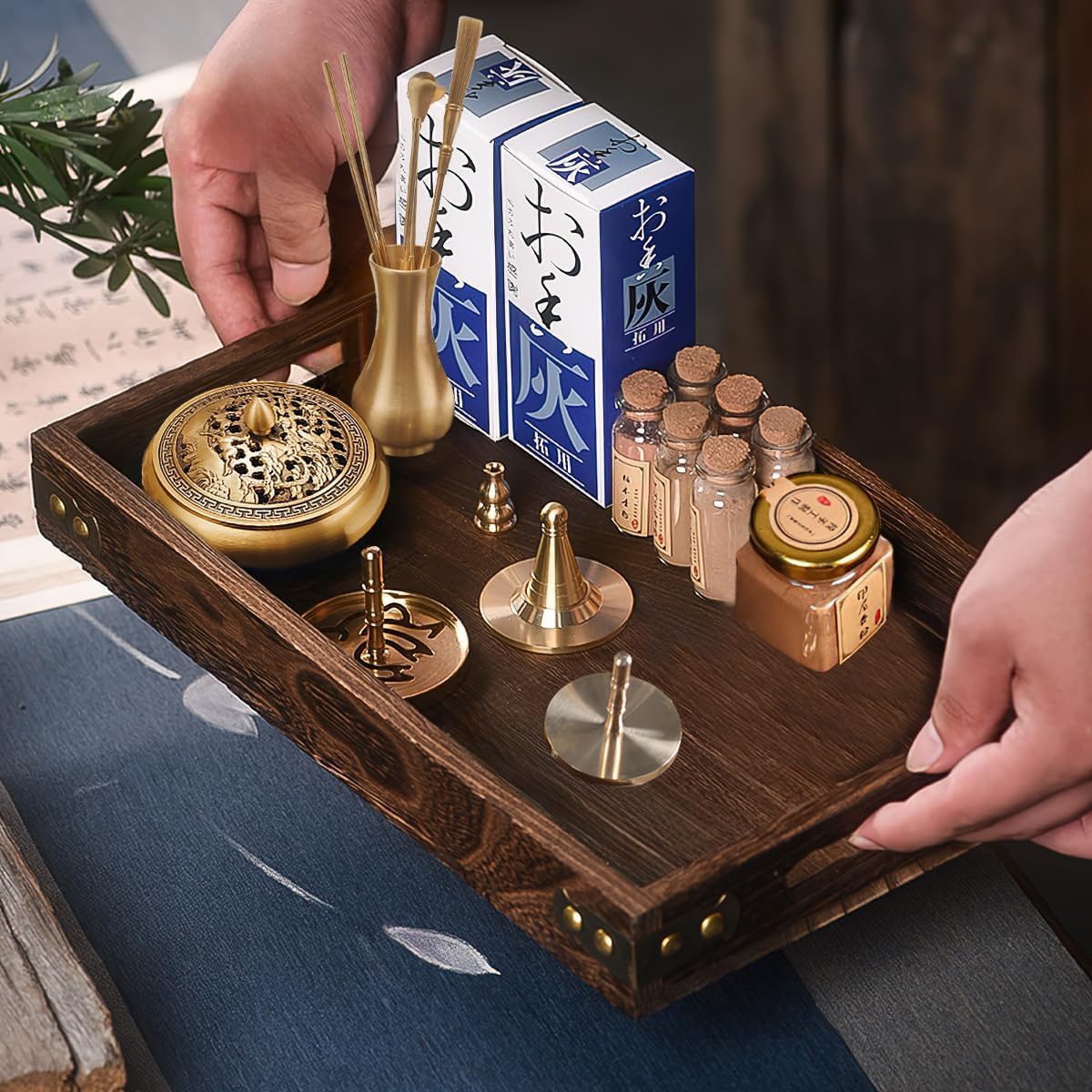 Sivlnian Brass Incense Burner Kit with Mold Tools