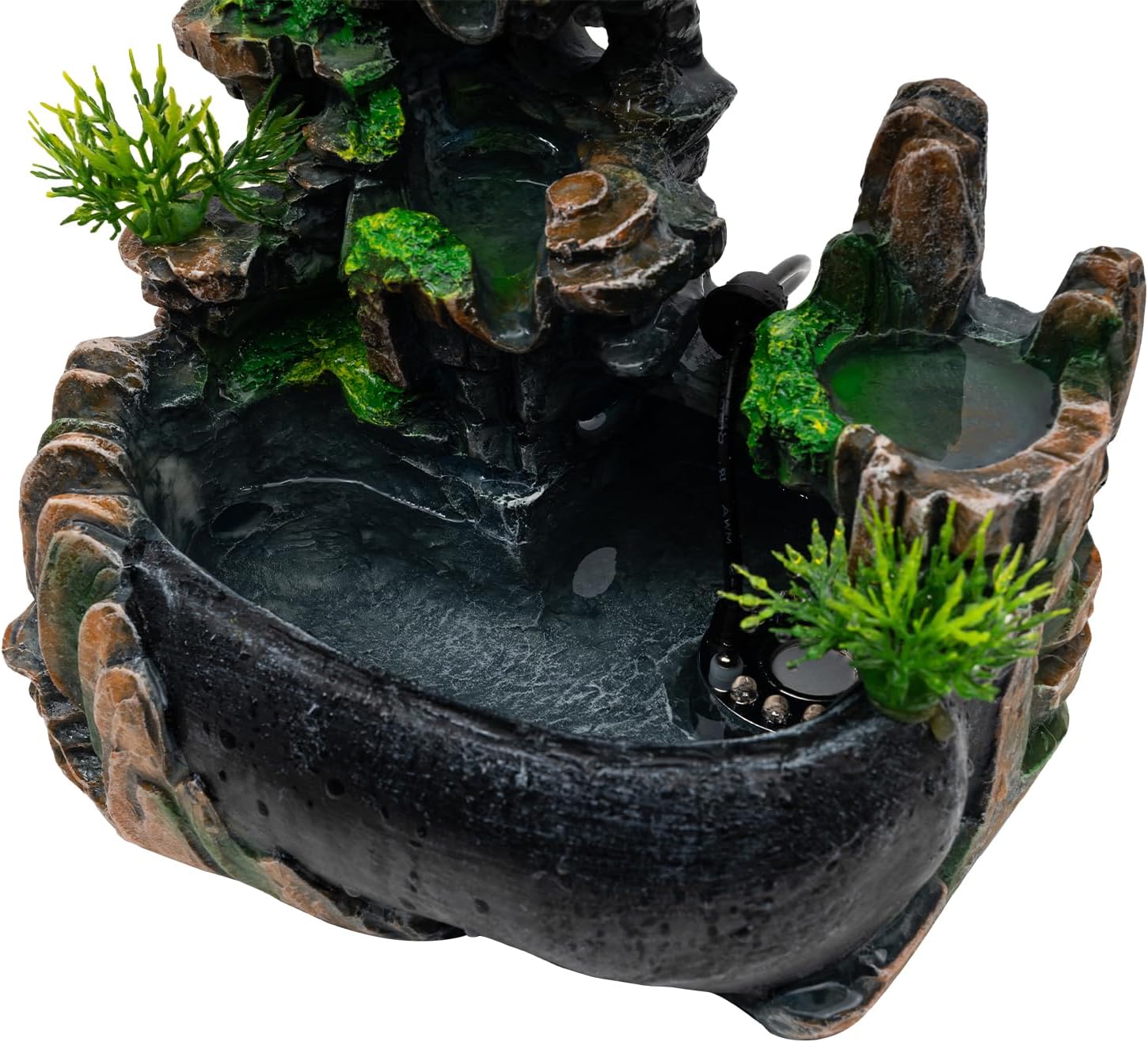 Tabletop Water Fountain with LED Lights Indoor Decor