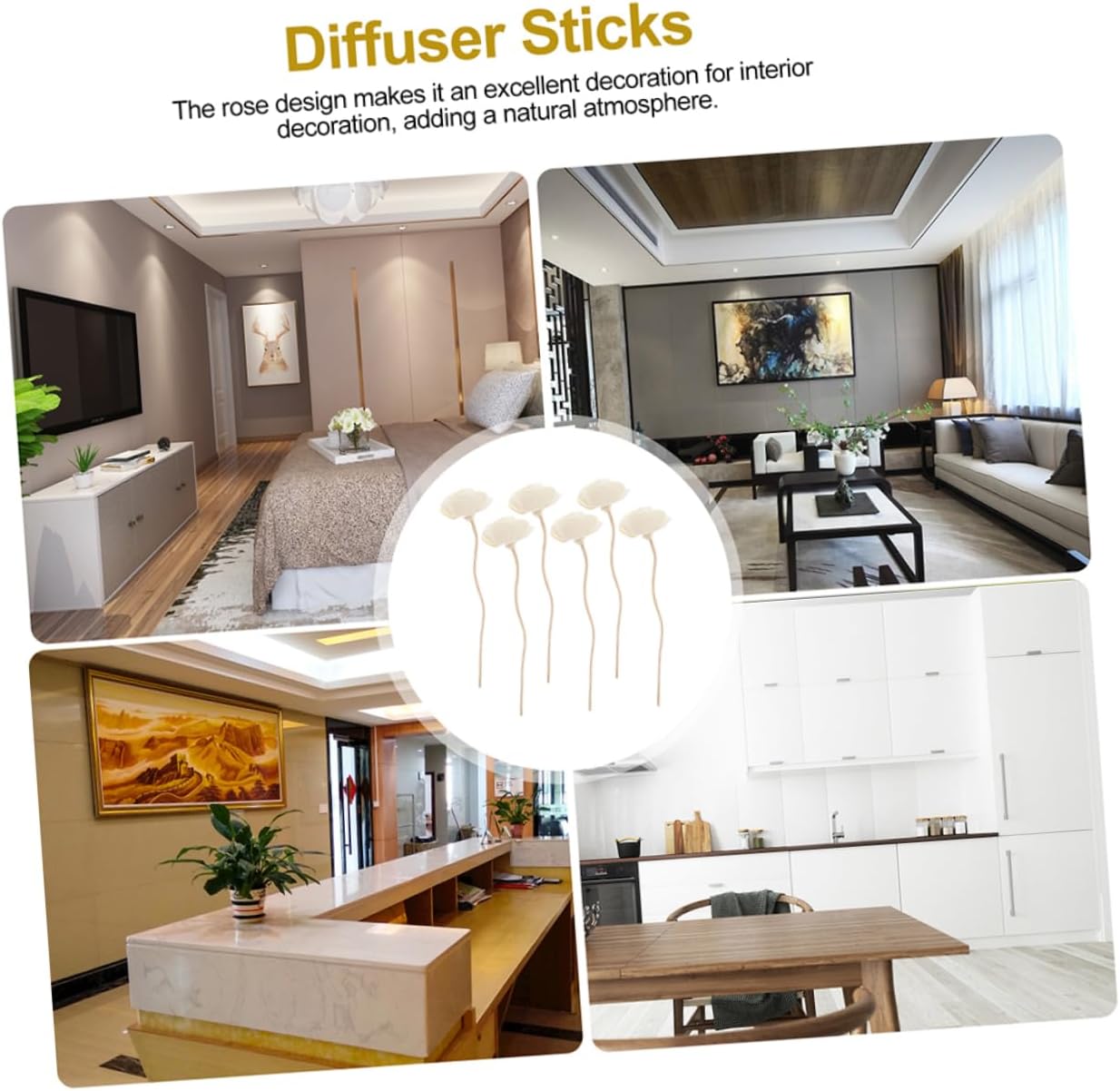 VALICLUD 6pcs Aromatherapy Diffuser Sticks for Essential Oils