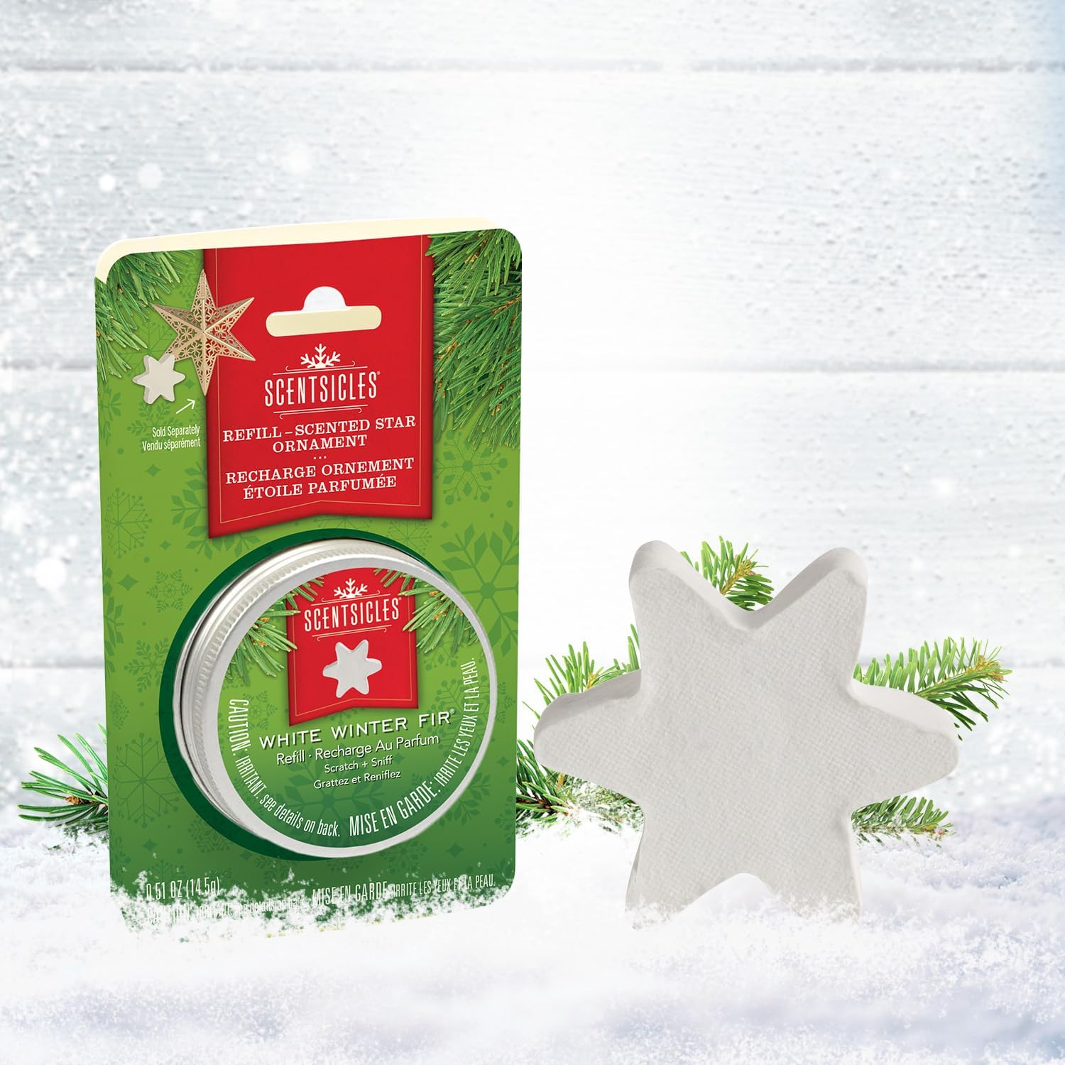 Scentsicles White Winter Fir Scented Star Refill 2 Pack