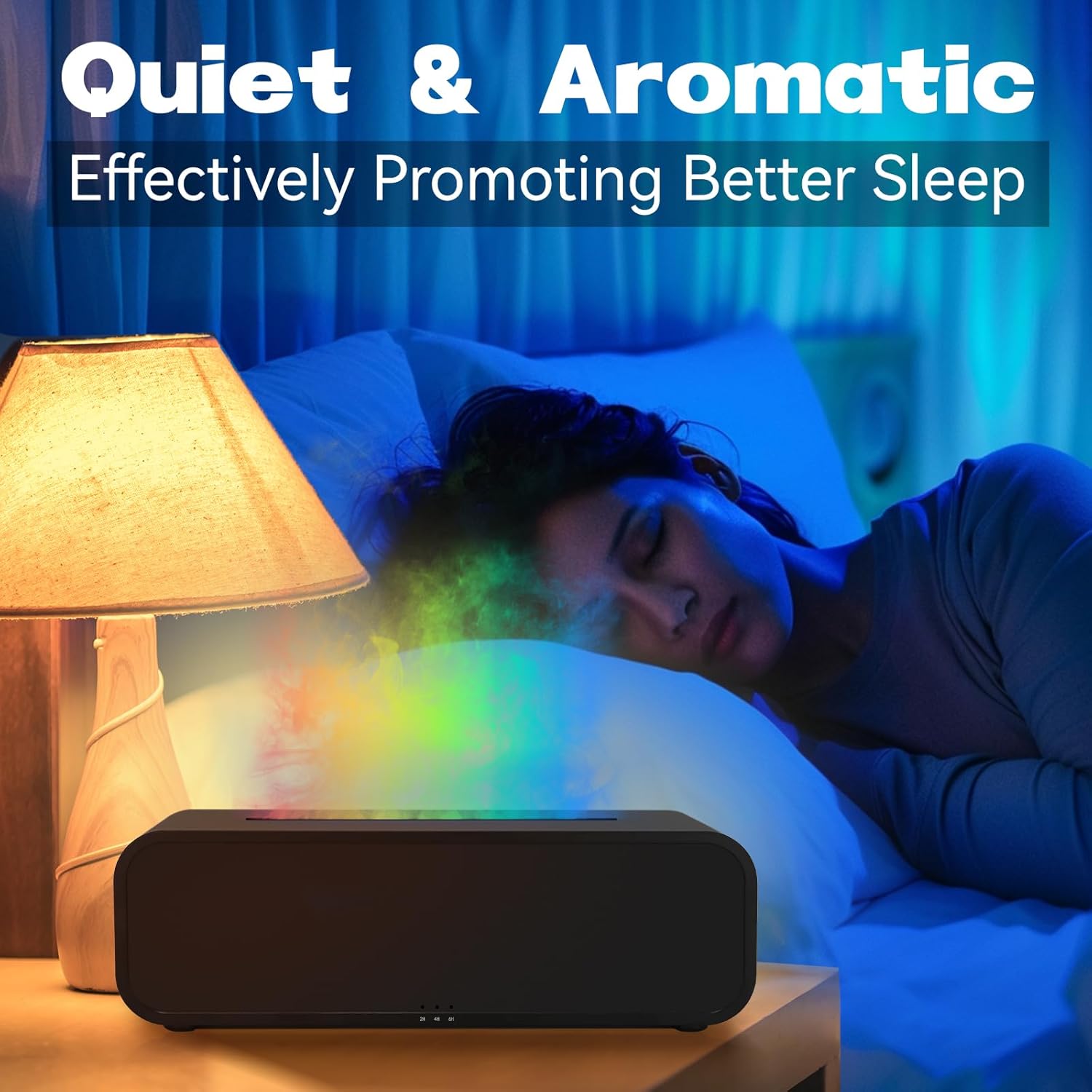 Music Sync Rainbow Flame Aromatherapy Diffuser with Remote Control
