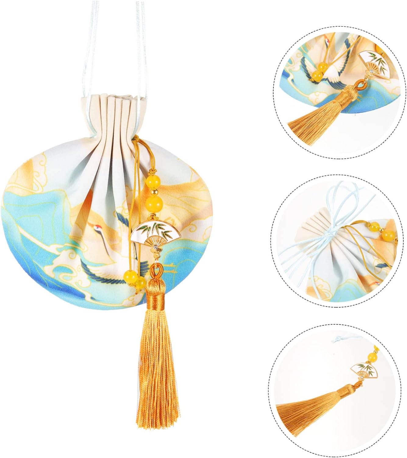 Lavender Scent Pouches with Drawstring Closure for Home and Festivals