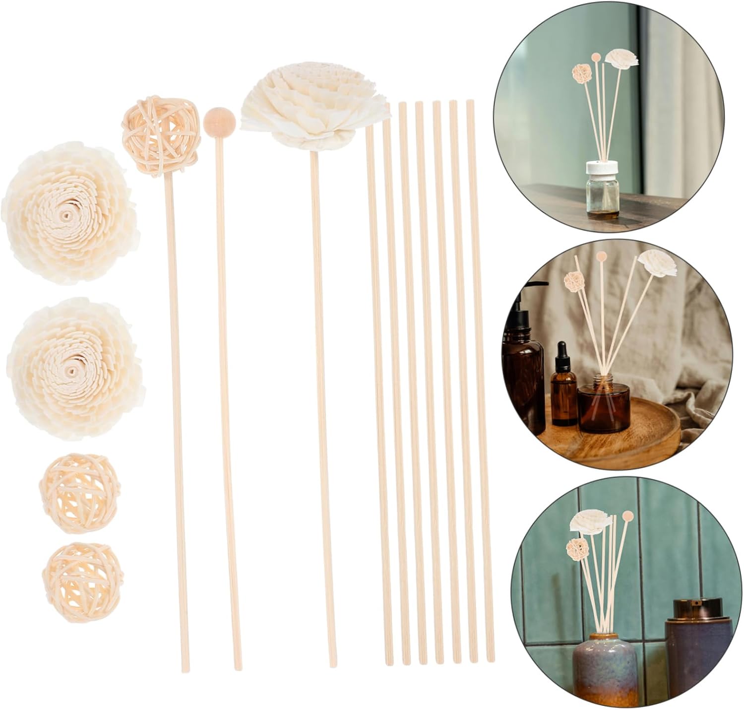 Natural Aroma Diffuser Sticks Set Flameless for Home Office Living Room