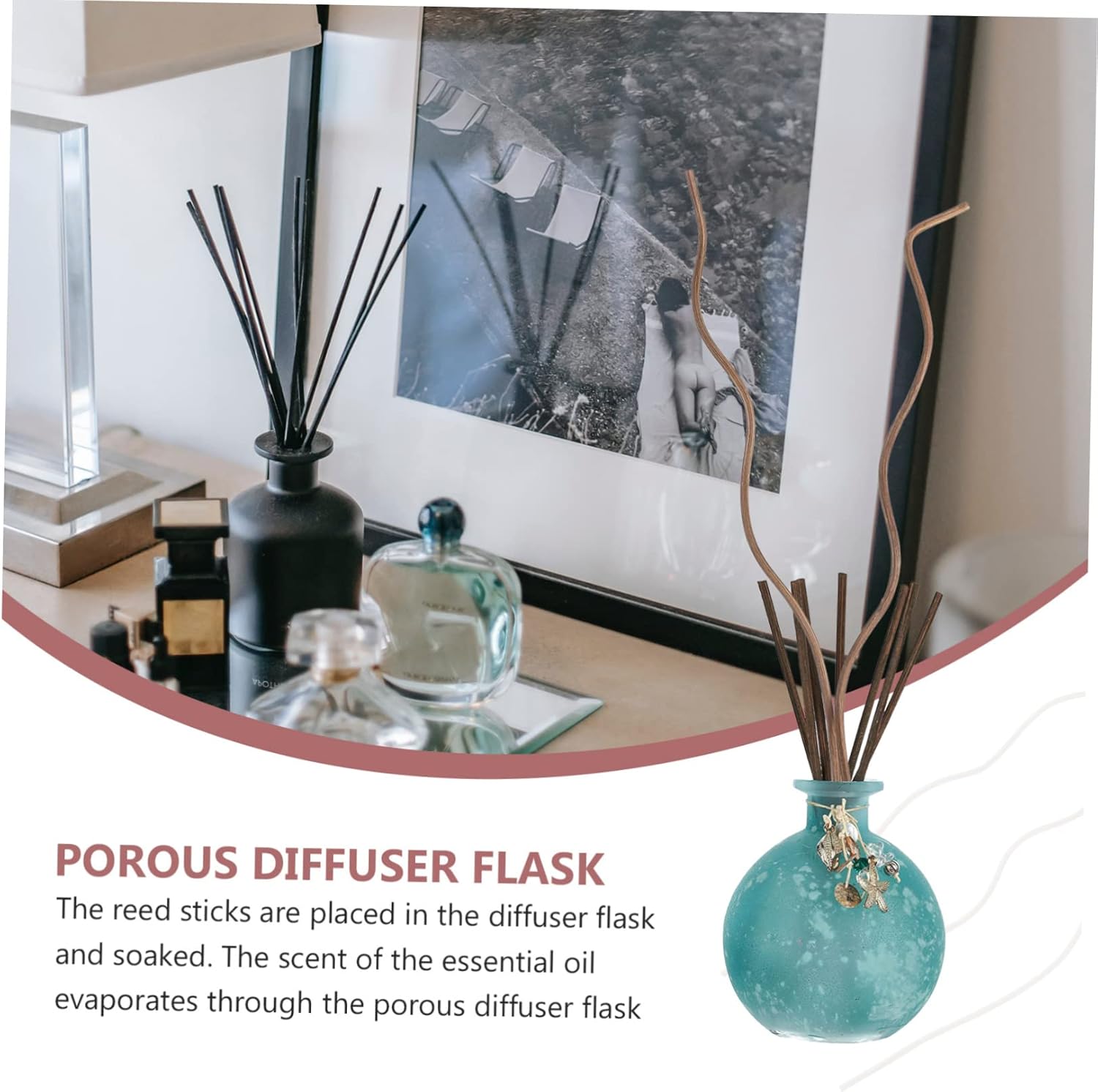 Homoyoyo 40pcs Rattan Diffuser Sticks for Essential Oils