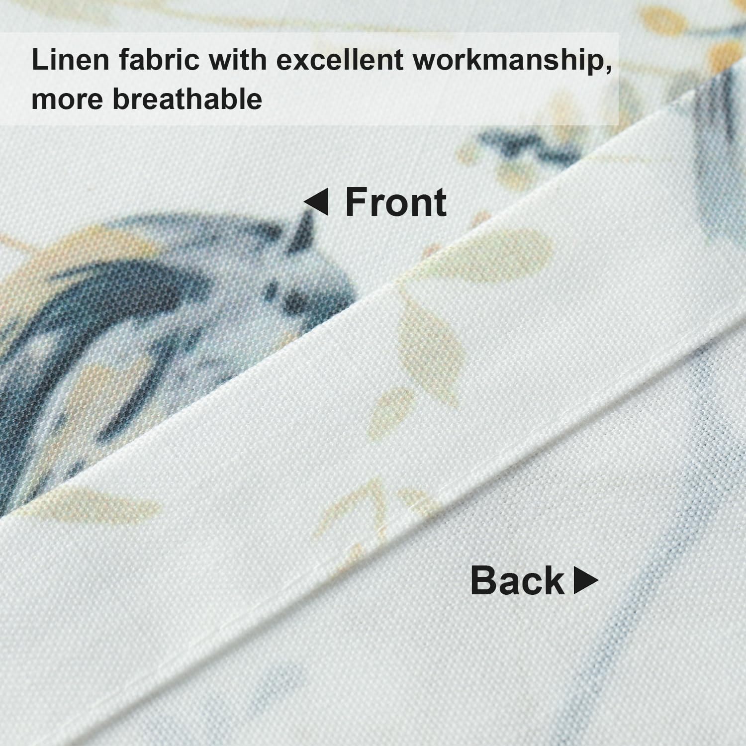 Leeva Birds Pattern Valance for Window 52x18 Inch Grey